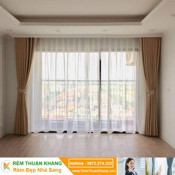 Mẫu rèm cửa vải phòng ngủ cao cấp