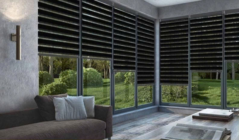 Rèm cửa sổ màu đen 