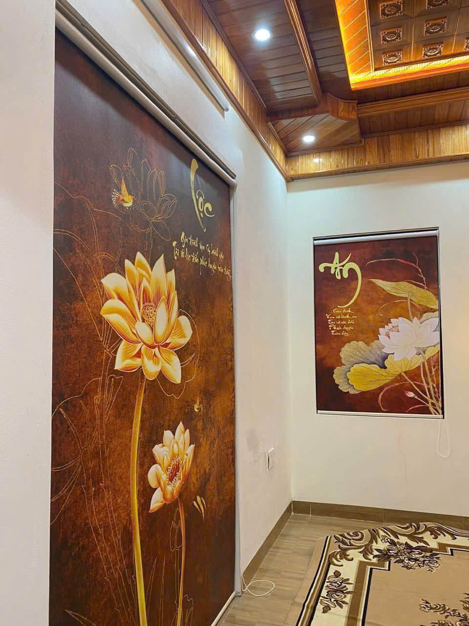 Rèm cuốn in tranh 3D